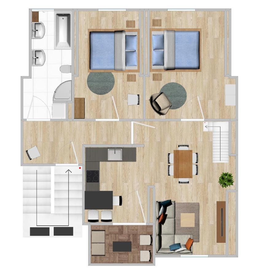 Gemuetliche Neurenovierte Dachgeschosswohnung Erfurt Exterior foto